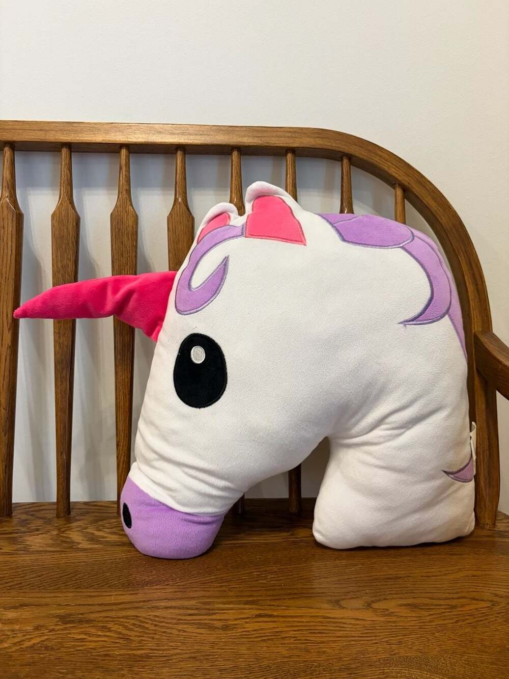 Fun Express Unicorn Emoji Plush Stuffed Throw Pillow 13"